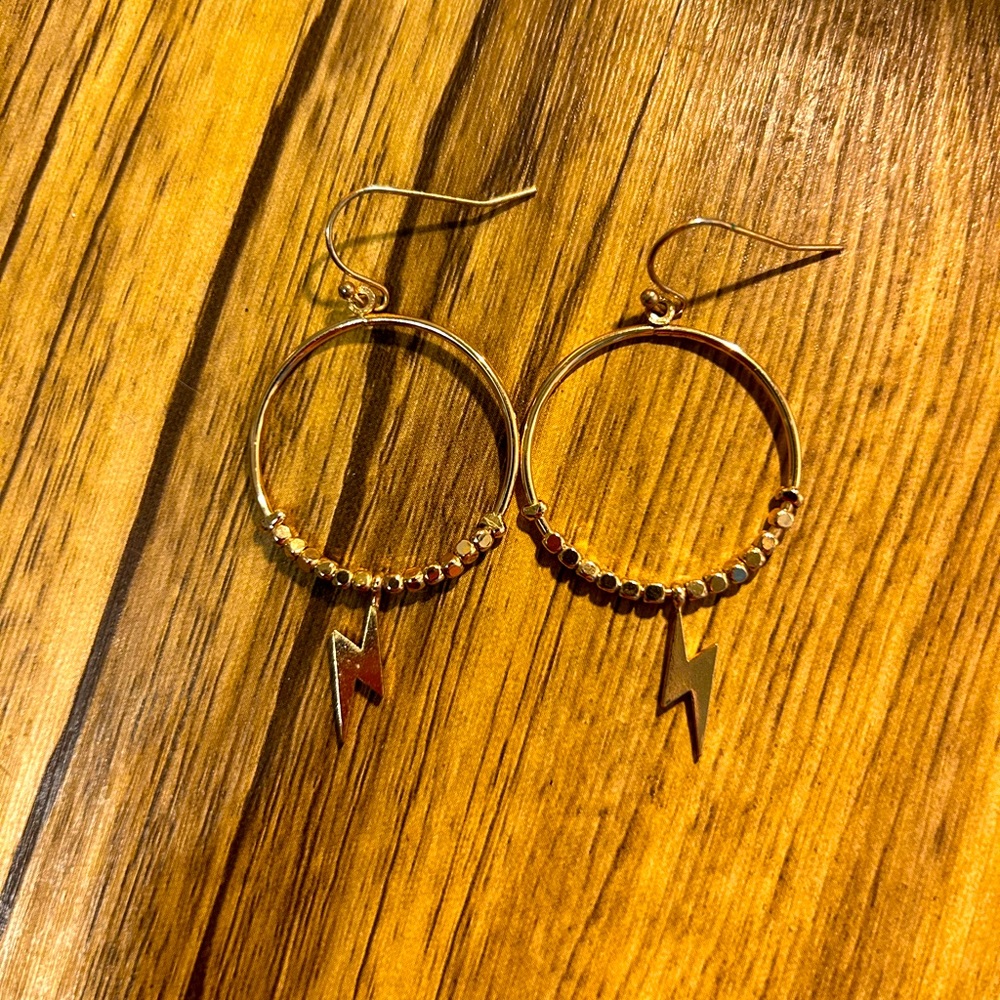 Lightening bolt earrings